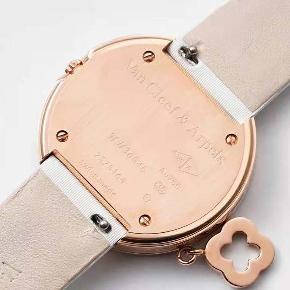 Van Cleef & Arpels Lady Charms Watch Quartz Movement 25 mm in Rose Gold-White (8)