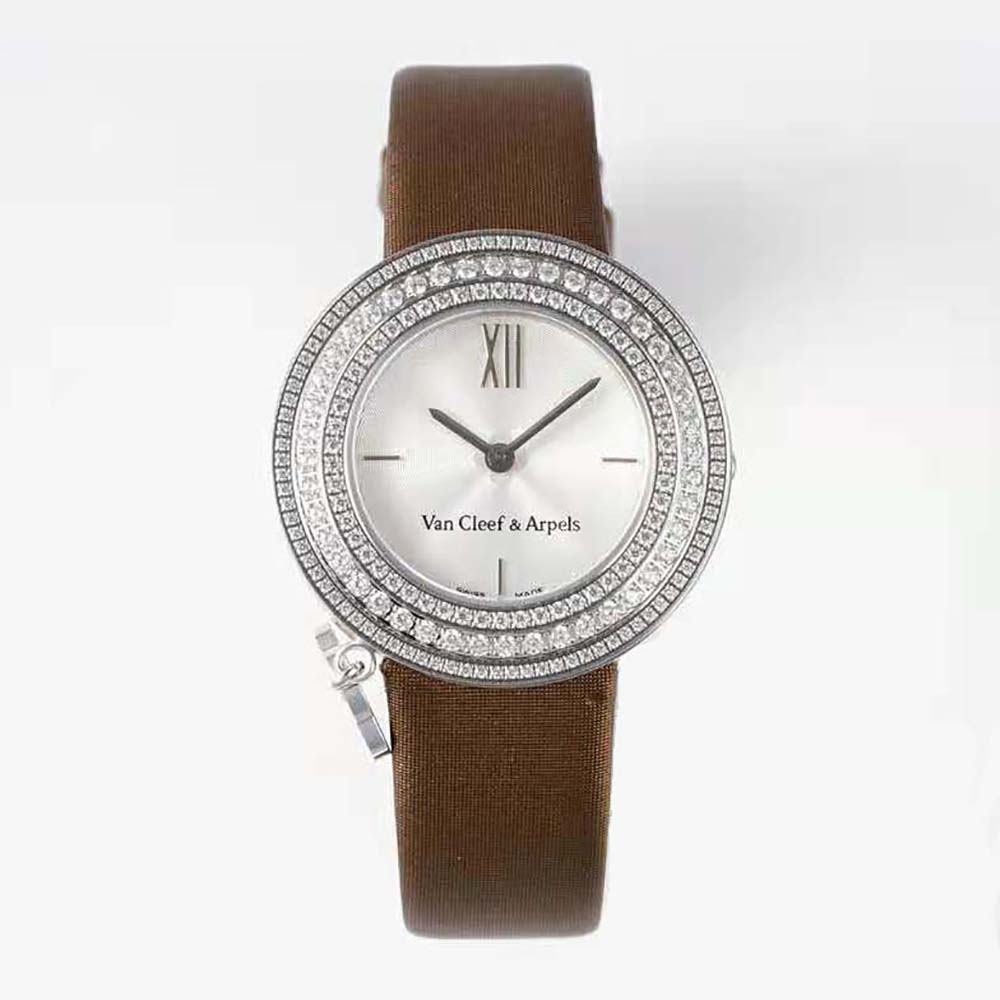 Van Cleef & Arpels Lady Charms Watch Quartz Movement 25 mm in Rose Gold and Diamond-Brown (1)