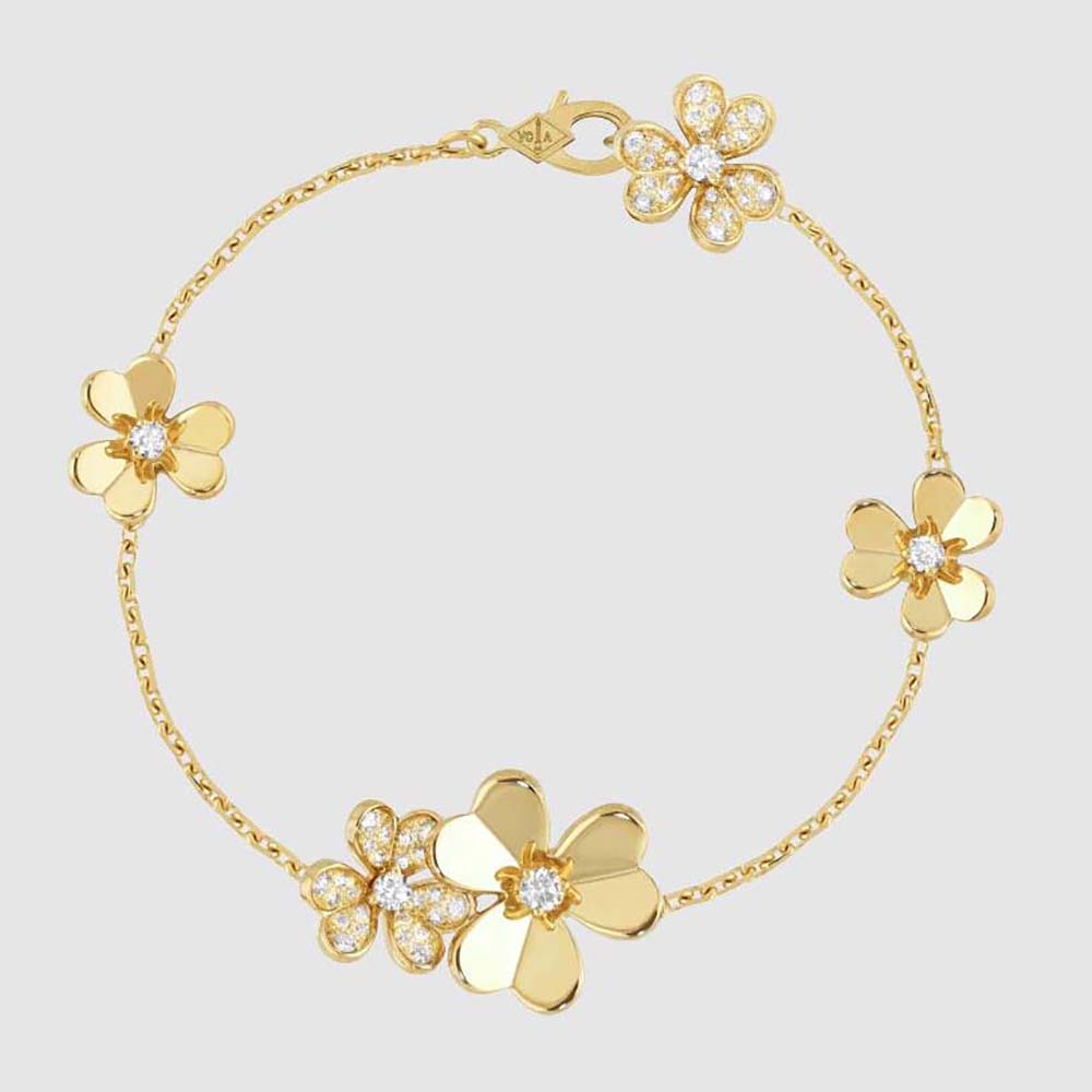 Van Cleef & Arpels Lady Frivole Bracelet 5 Flowers in Yellow Gold (1)