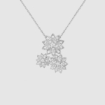 Van Cleef & Arpels Lady Lotus Pendant 3 Flowers in White Gold