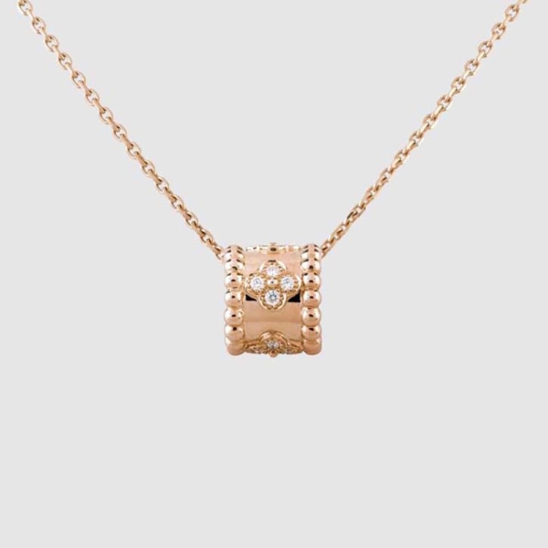Van Cleef & Arpels Lady Perlée Clovers Pendant in Rose Gold (1)