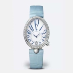 Van Cleef & Arpels Lady Reine De Naples 8918 Self-winding in White Gold-Blue