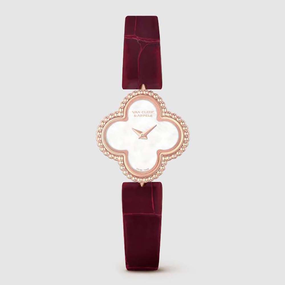 Van Cleef & Arpels Lady Sweet Alhambra Watch 23 mm in 18K Rose Gold-White (1)