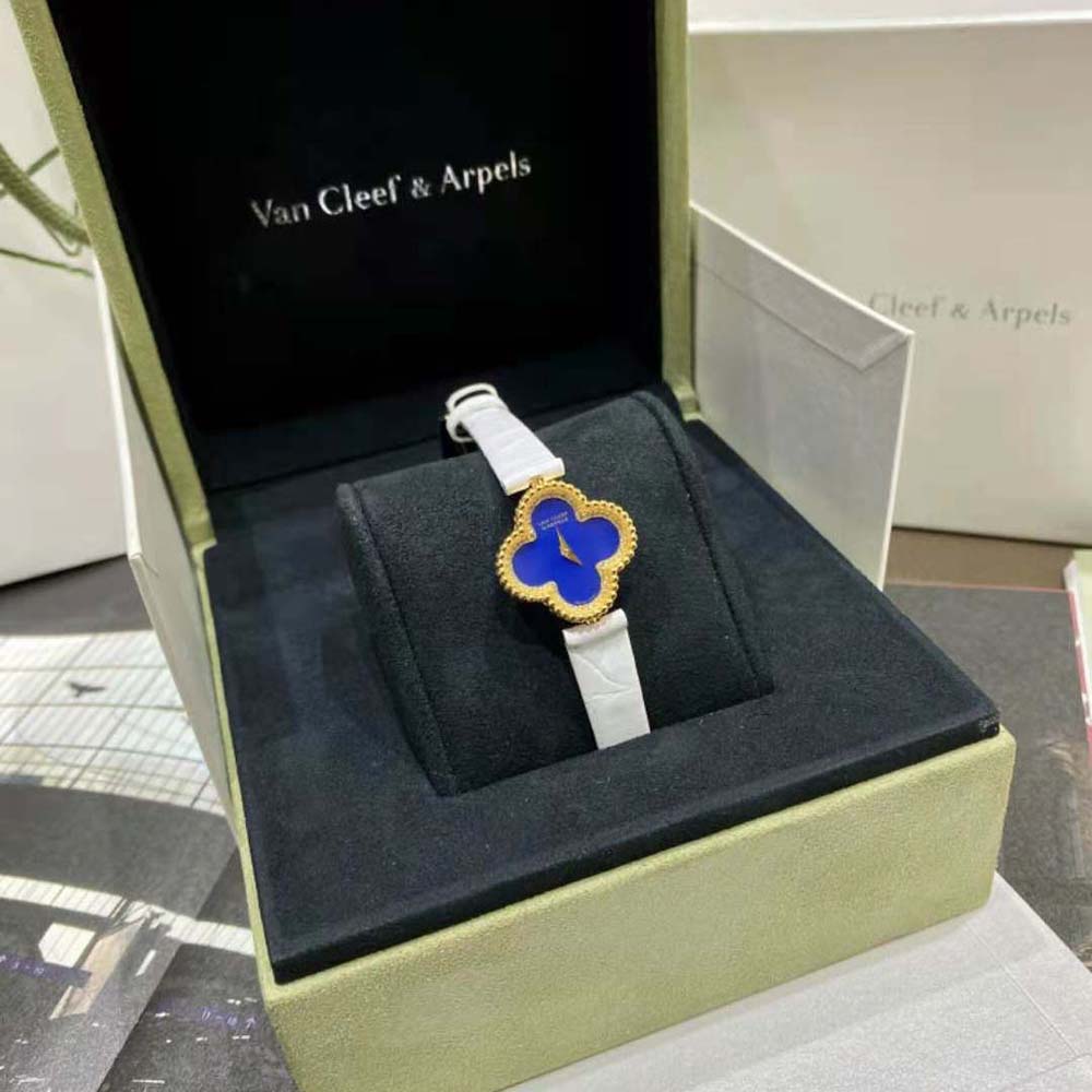 Van Cleef & Arpels Lady Sweet Alhambra Watch 23 mm in 18K Yellow Gold-Navy (3)