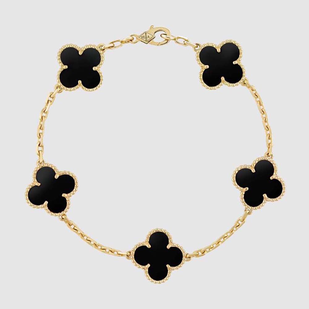 Van Cleef & Arpels Lady Vintage Alhambra Bracelet 5 Motifs-Black