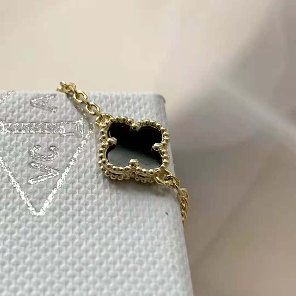 Van Cleef & Arpels Lady Vintage Alhambra Bracelet 5 Motifs-Black (4)