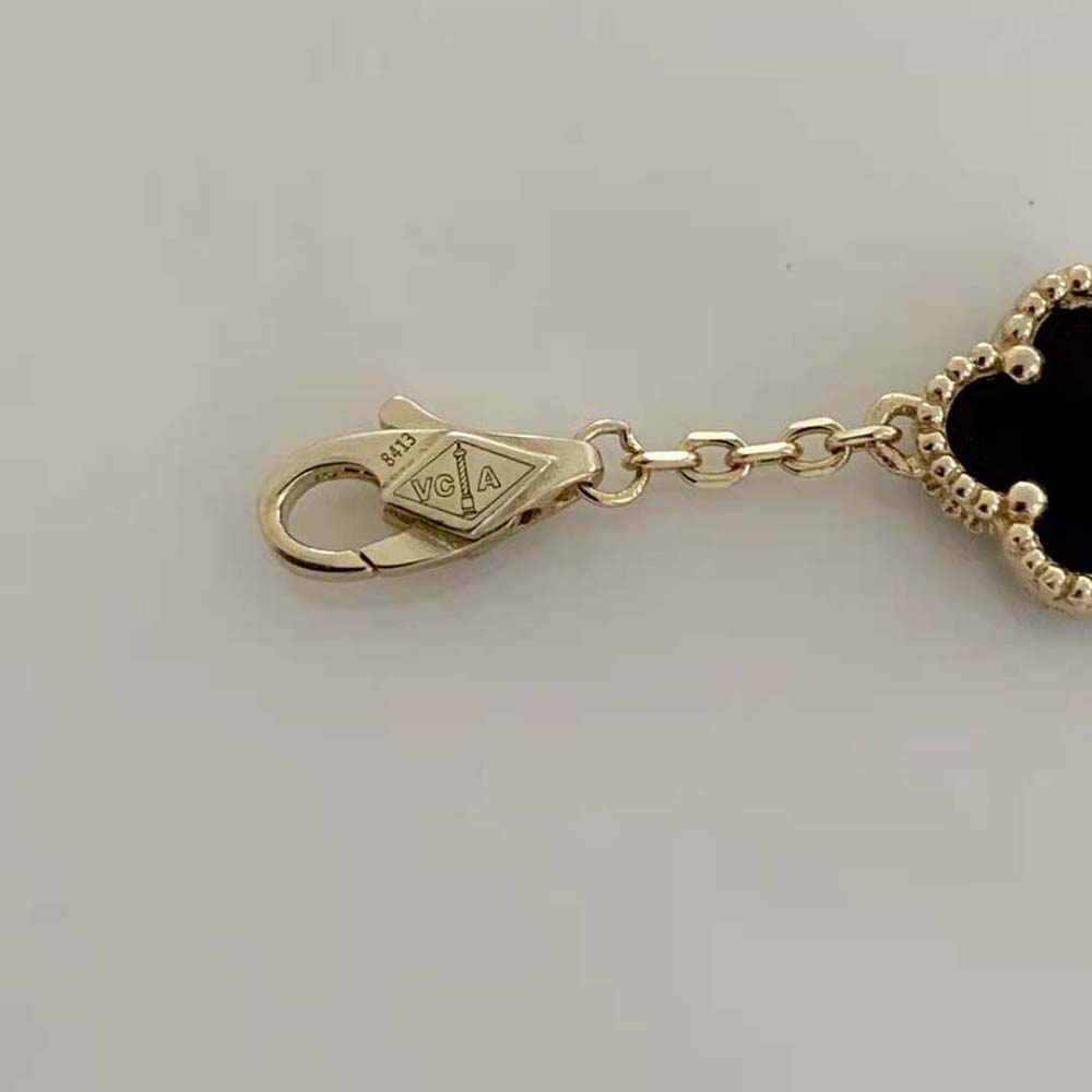Van Cleef & Arpels Lady Vintage Alhambra Bracelet 5 Motifs-Black (5)