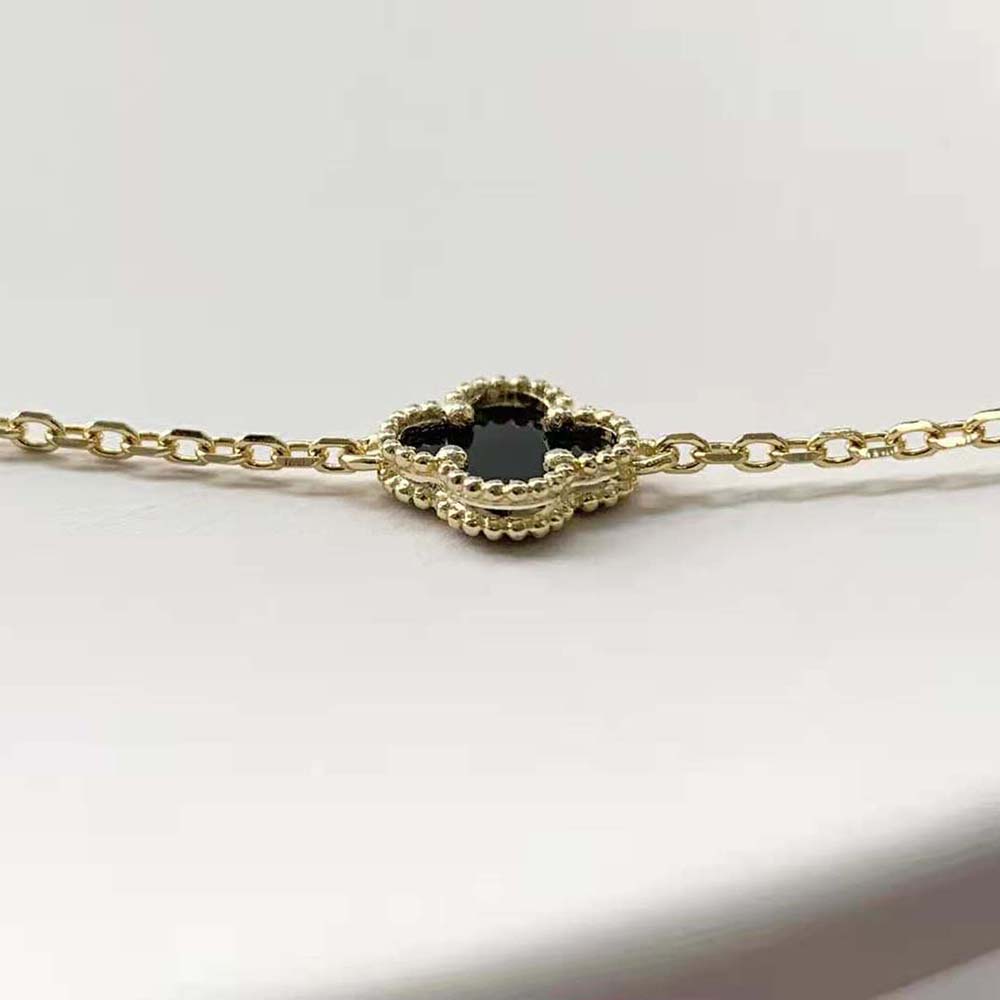 Van Cleef & Arpels Lady Vintage Alhambra Bracelet 5 Motifs-Black (9)