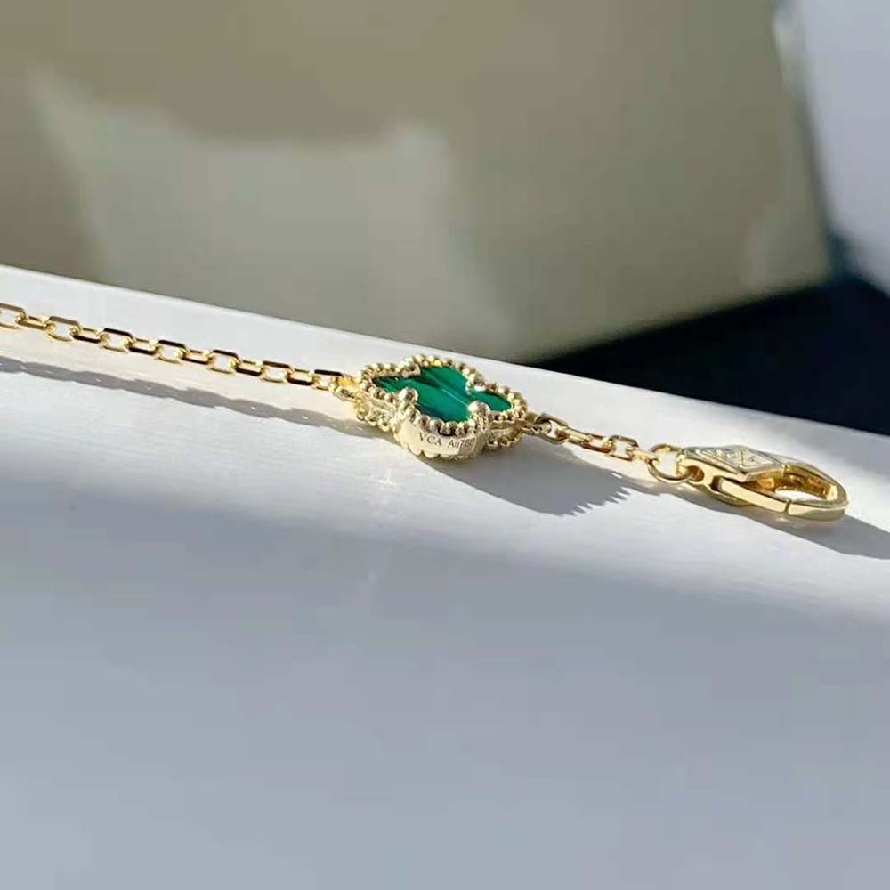 Van Cleef & Arpels Lady Vintage Alhambra Bracelet 5 Motifs-Green (7)