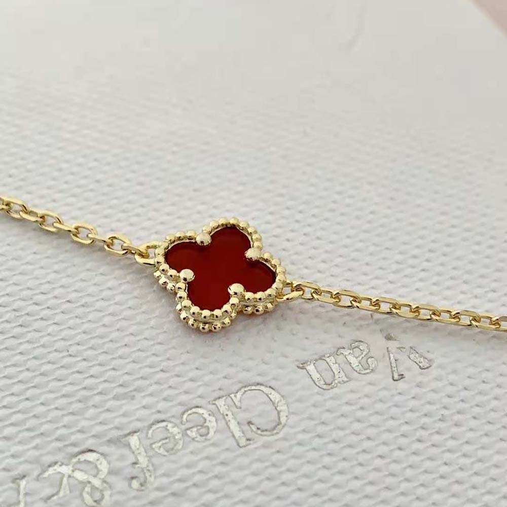 Van Cleef & Arpels Lady Vintage Alhambra Bracelet 5 Motifs-Red (8)