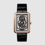 Chanel Women Boy·Friend Skeleton Watch Manual-winding in Beige Gold and Diamonds