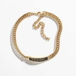 Chanel Women Choker in Gold & Black