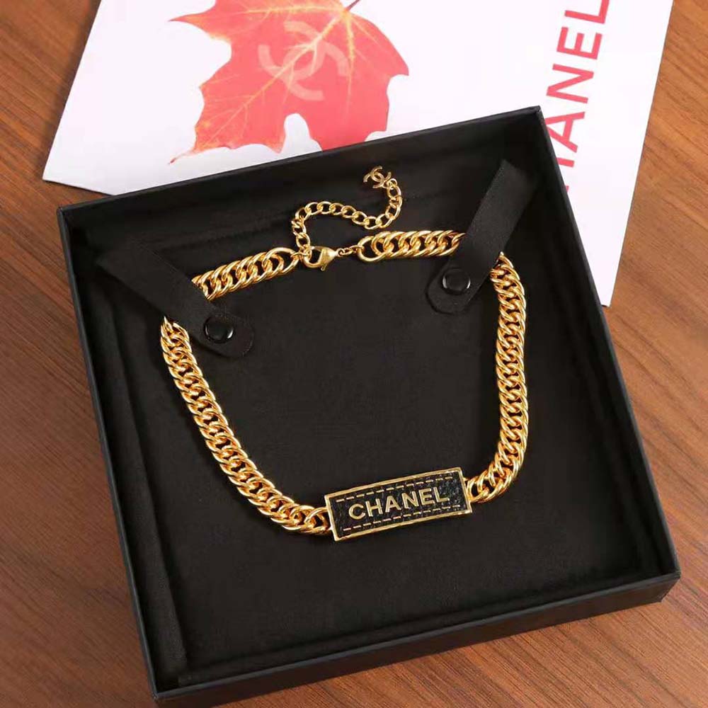 Chanel Women Choker in Gold & Black (3)