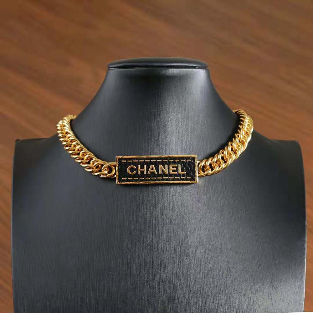 Chanel Women Choker in Gold & Black (4)