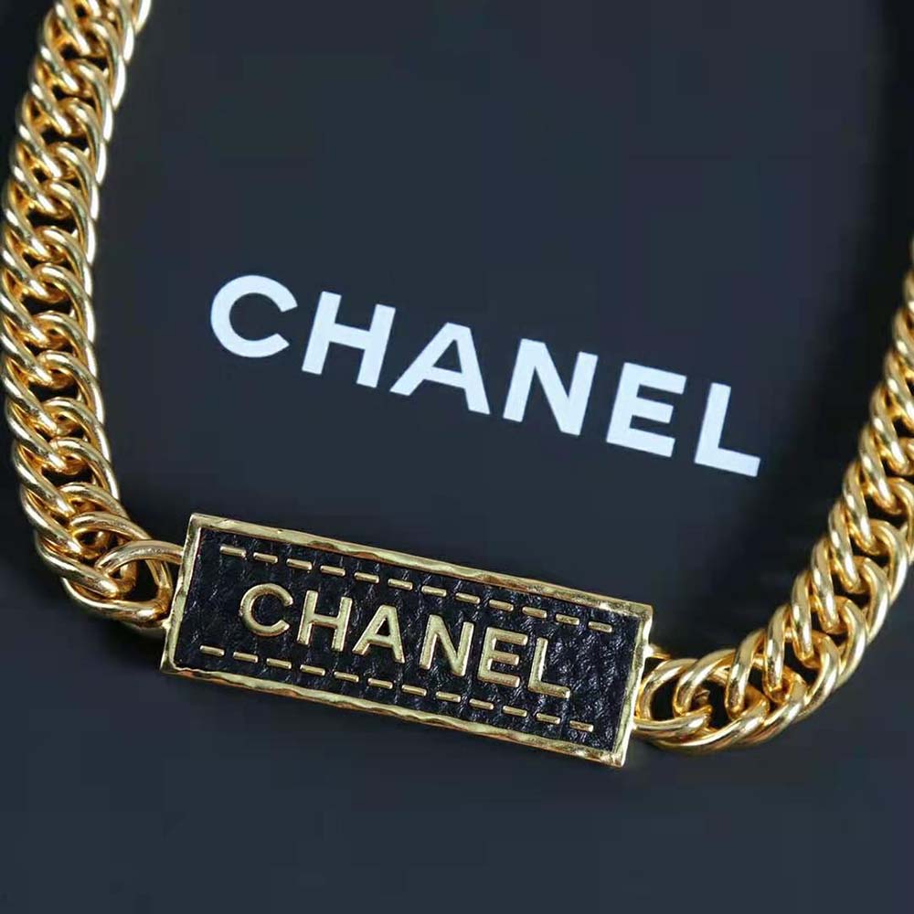 Chanel Women Choker in Gold & Black (5)
