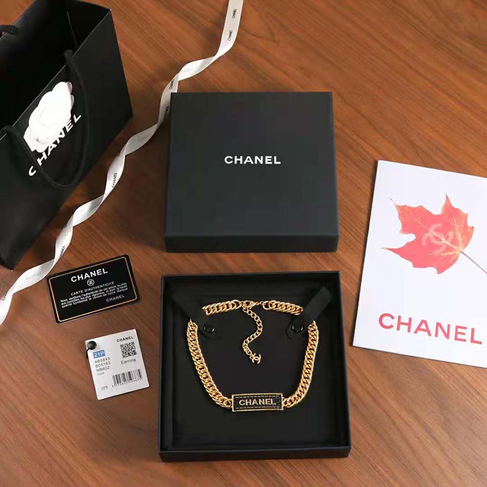 Chanel Women Choker in Gold & Black (6)