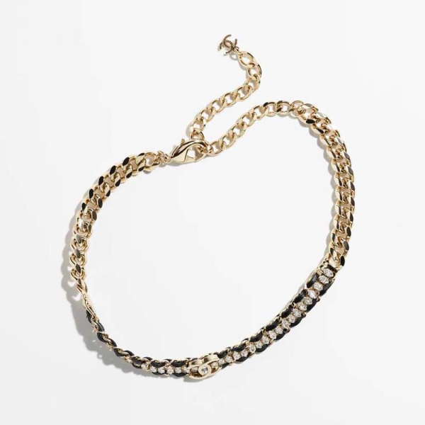Chanel Women Choker in Metal Calfskin & Strass (1)
