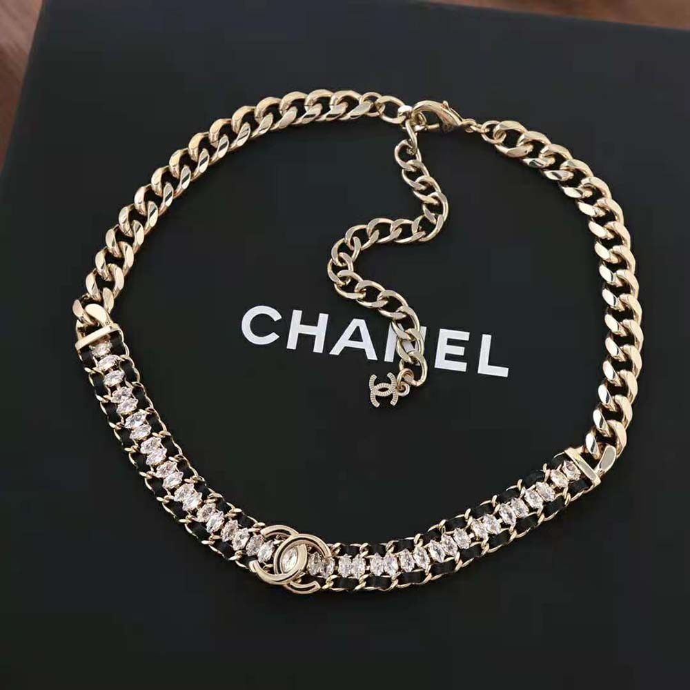 Chanel Women Choker in Metal Calfskin & Strass (5)