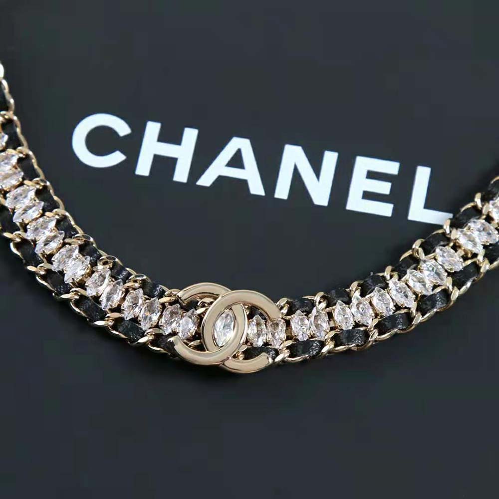 Chanel Women Choker in Metal Calfskin & Strass (6)