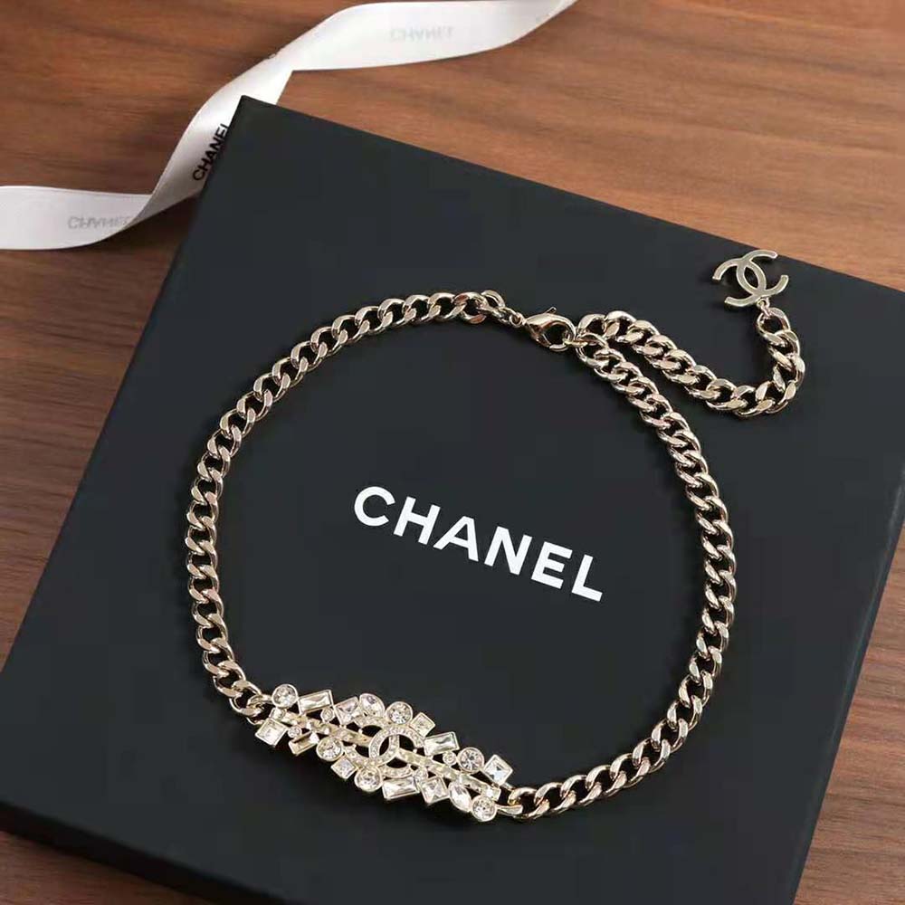 Chanel Women Choker in Metal & Strass (4)