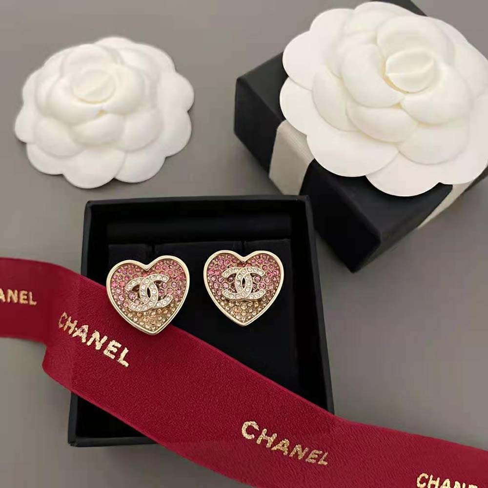 Chanel Women Clip-on Earrings in Metal & Strass (2)