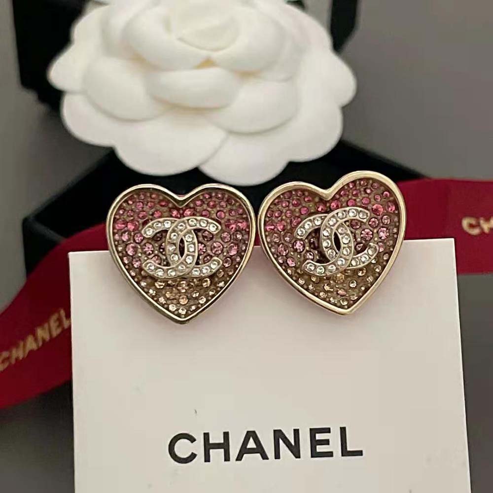 Chanel Women Clip-on Earrings in Metal & Strass (7)