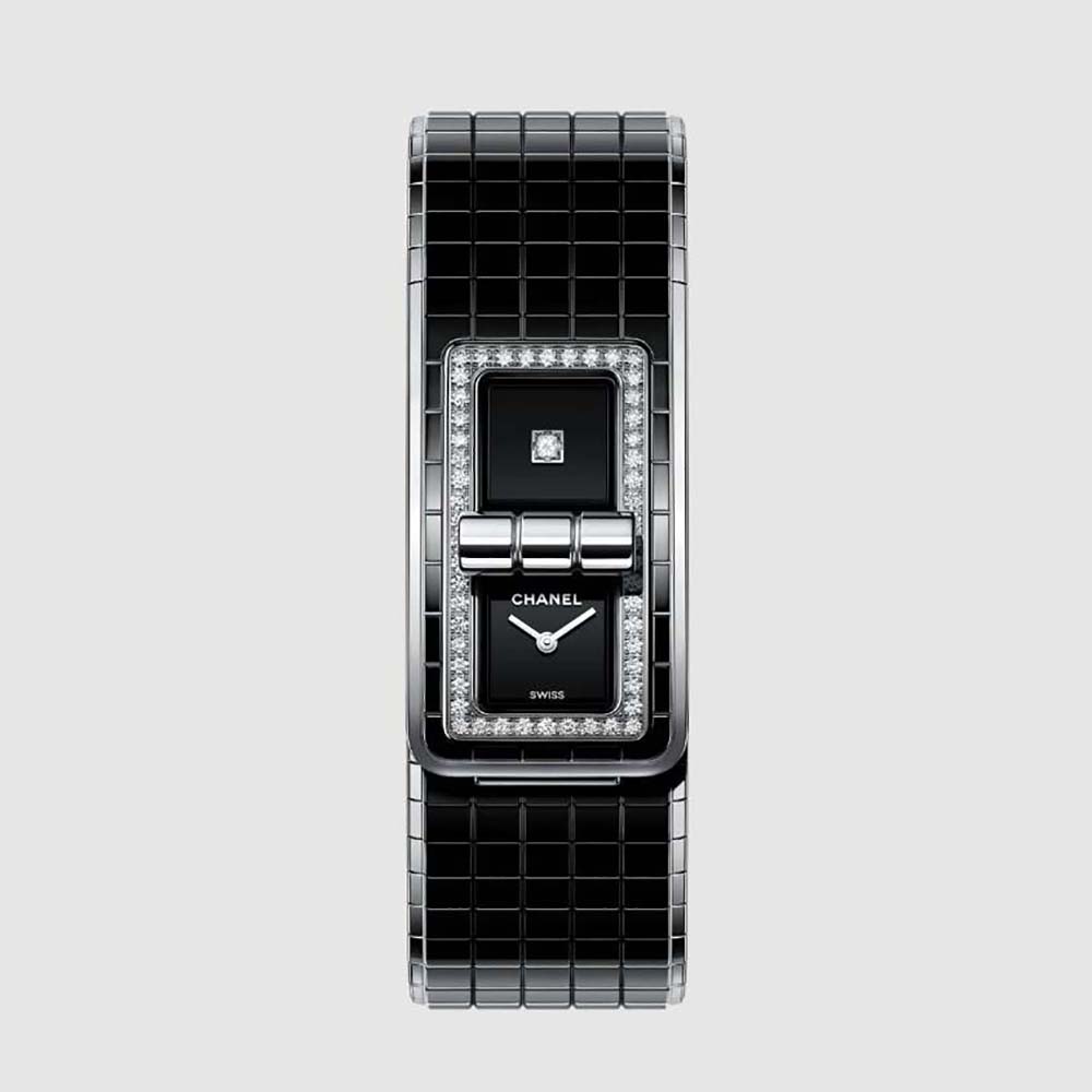 Chanel Women Code Coco Watch Quartz Movement in Steel and Black Ceramic (1)