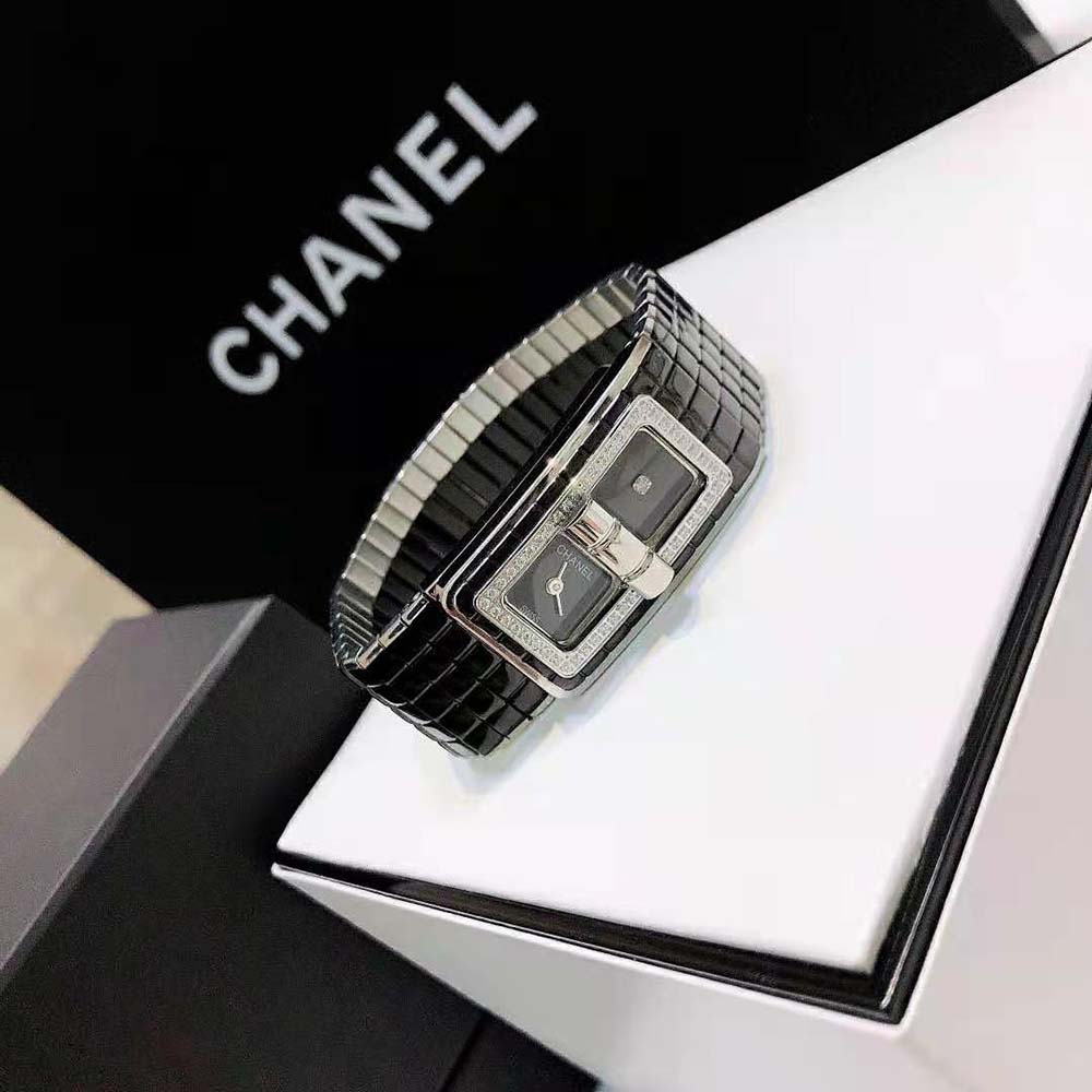 Chanel Women Code Coco Watch Quartz Movement in Steel and Black Ceramic (10)