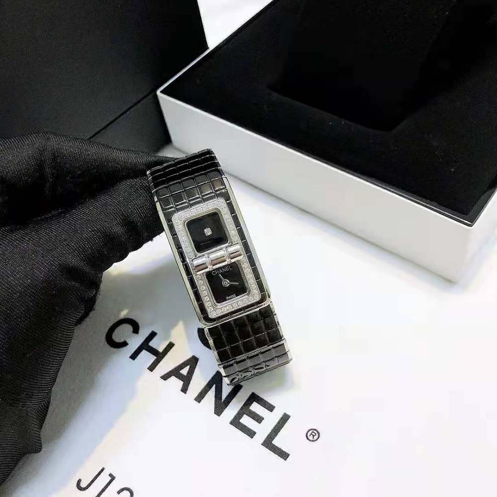 Chanel Women Code Coco Watch Quartz Movement in Steel and Black Ceramic (9)