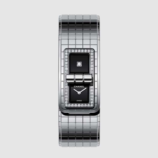Chanel Women Code Coco Watch Quartz Movement in Steel and Diamonds (1)