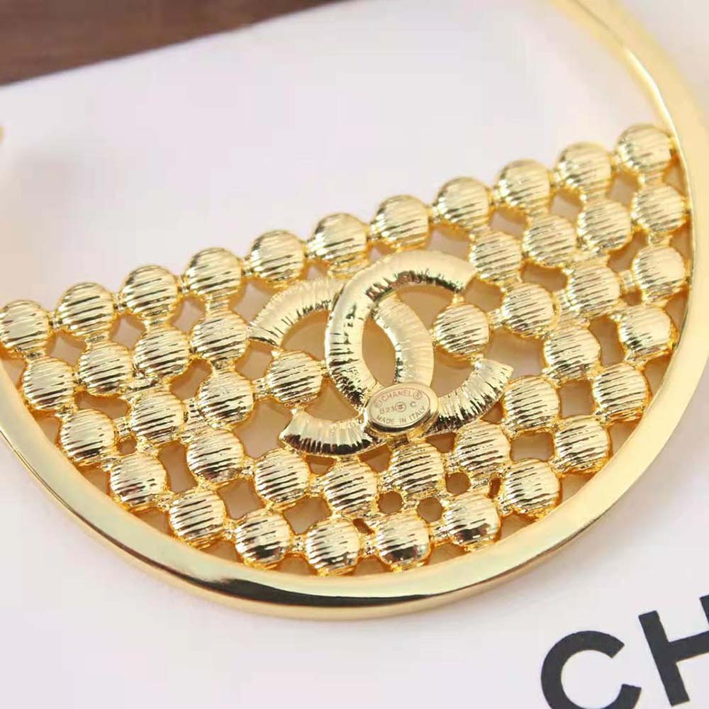 Chanel Women Hoop Earrings in Metal & Strass (8)