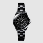 Chanel Women J12 Watch 33 mm Black Highly Resistant Ceramic and Steel