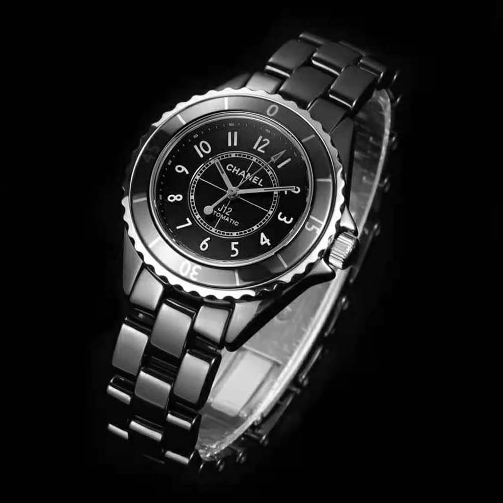 Chanel Women J12 Watch 33 mm Black Highly Resistant Ceramic and Steel (5)