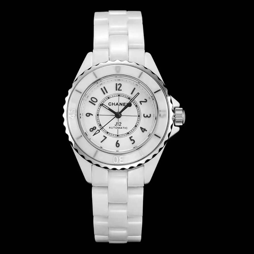 Chanel Women J12 Watch Caliber 12.2 33 mm White Highly Resistant Ceramic and Steel (2)