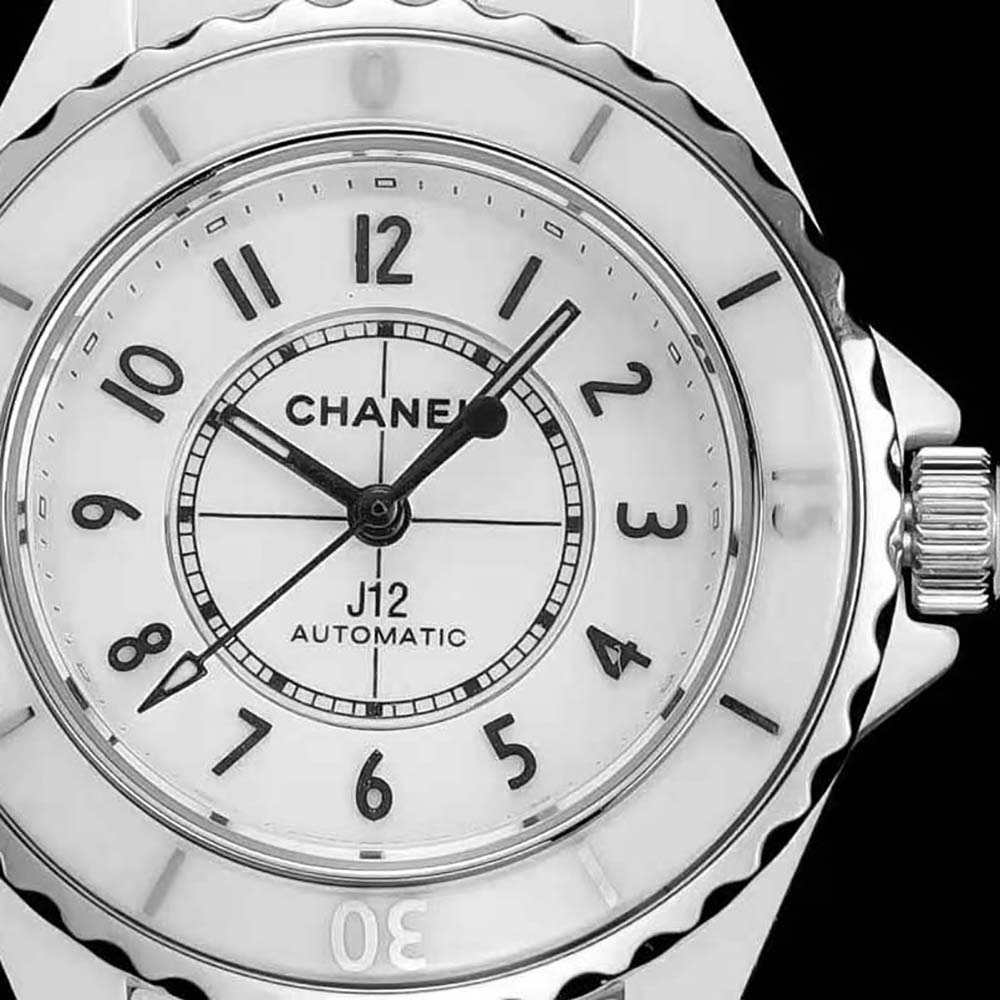 Chanel Women J12 Watch Caliber 12.2 33 mm White Highly Resistant Ceramic and Steel (3)