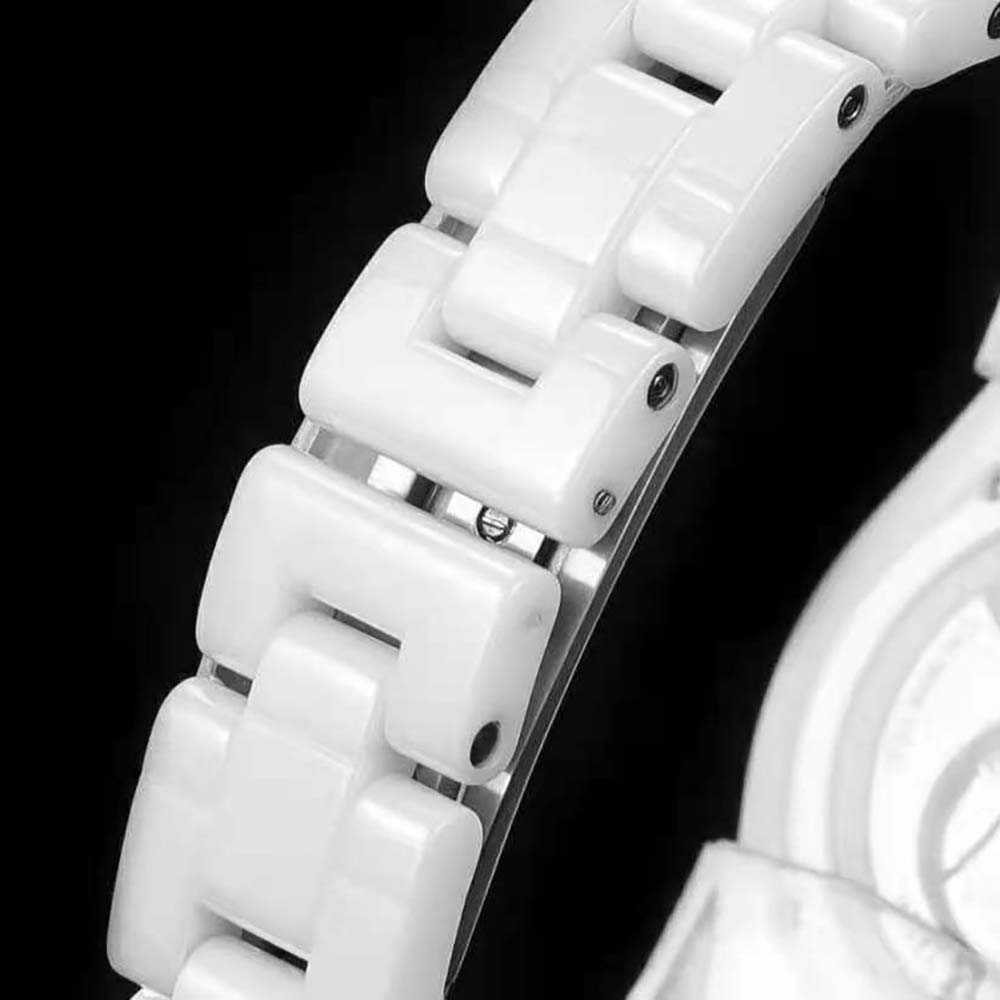 Chanel Women J12 Watch Caliber 12.2 33 mm White Highly Resistant Ceramic and Steel (6)