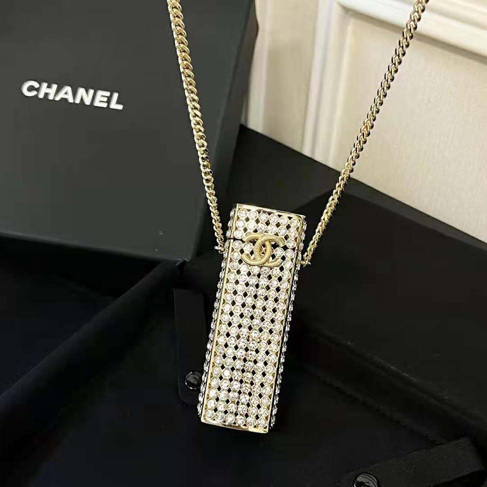 Chanel Women Long Necklace Metal Strass (5)