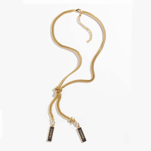 Chanel Women Necklace in Gold Black & Crystal (1)