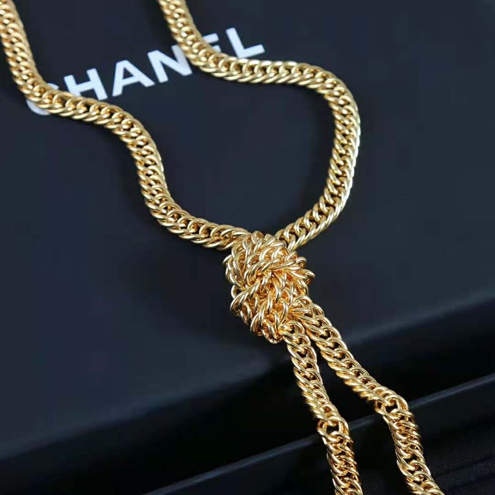 Chanel Women Necklace in Gold Black & Crystal (6)