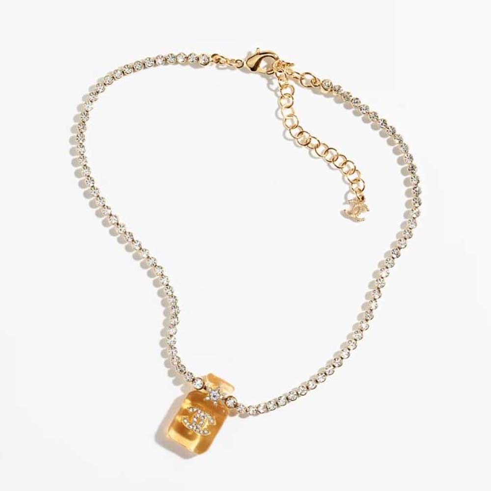 Chanel Women Necklace in Metal Resin & Strass