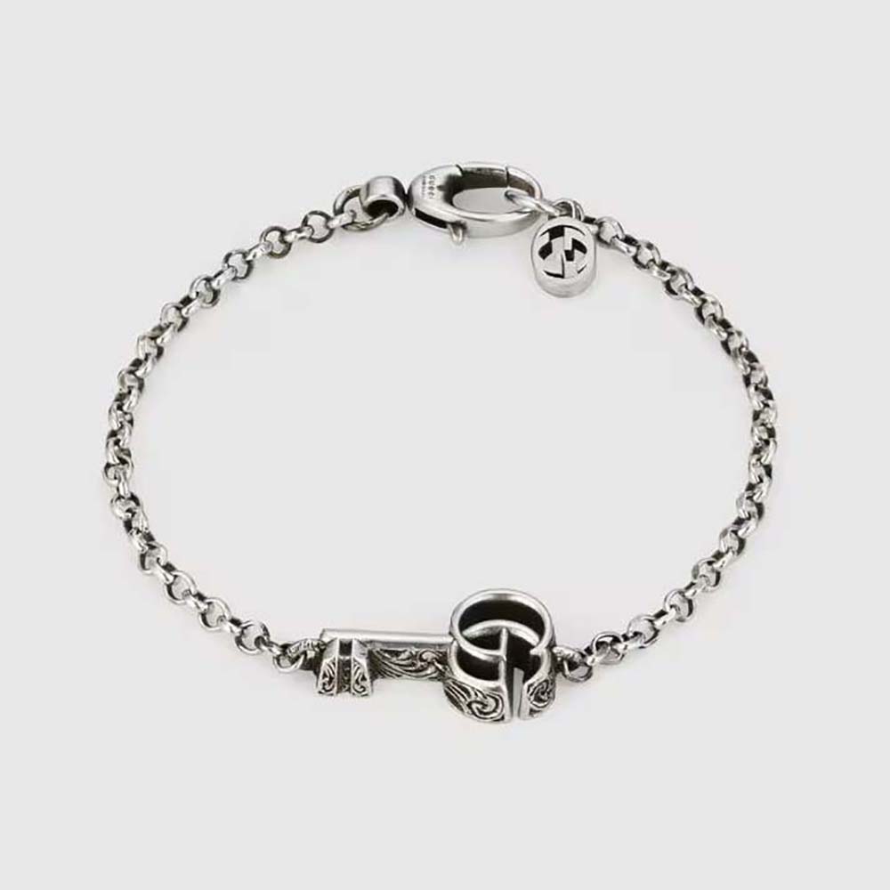 Gucci Women Double G Key Bracelet in Silver