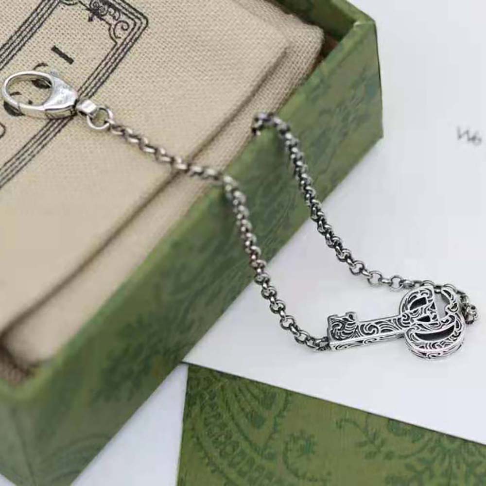 Gucci Women Double G Key Bracelet in Silver (9)