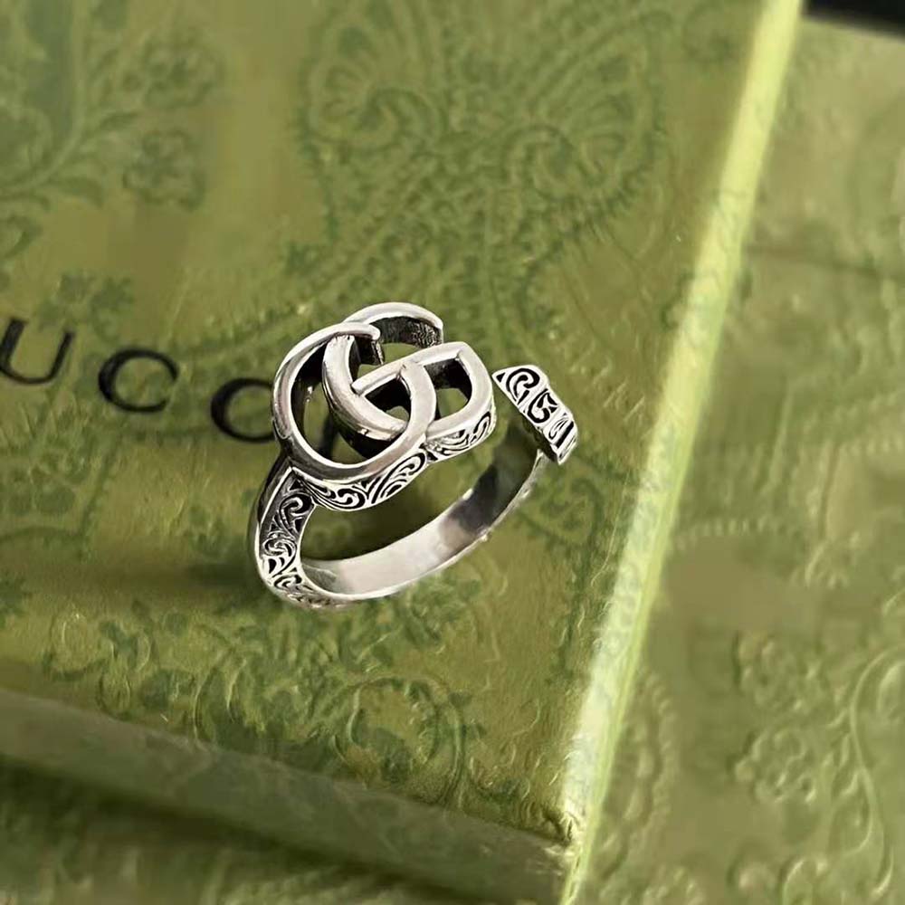 Gucci Women Double G Key Ring in Silver (2)