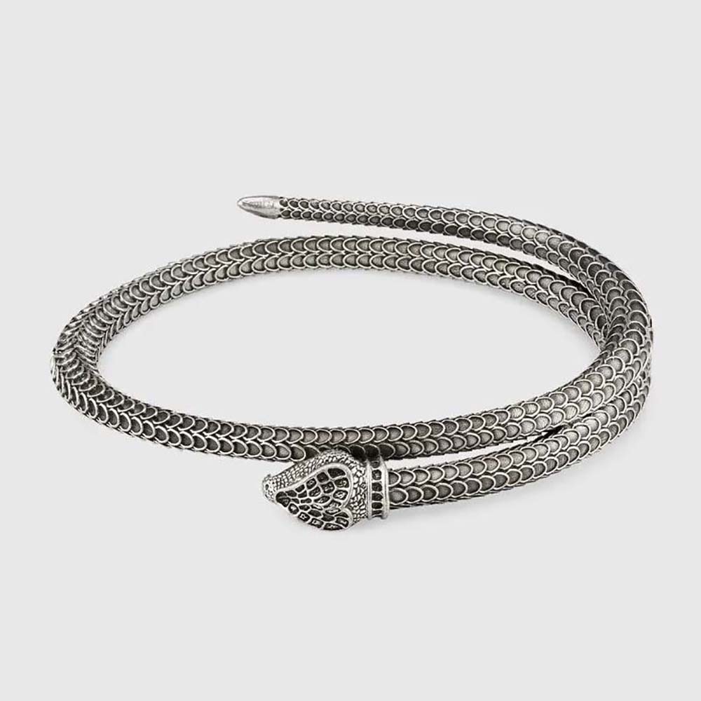 Gucci Women Garden Silver Snake Bracelet in 925 Sterling Silver (1)