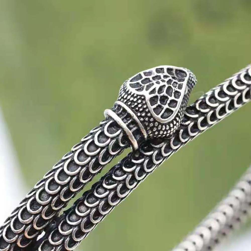 Gucci Women Garden Silver Snake Bracelet in 925 Sterling Silver (3)