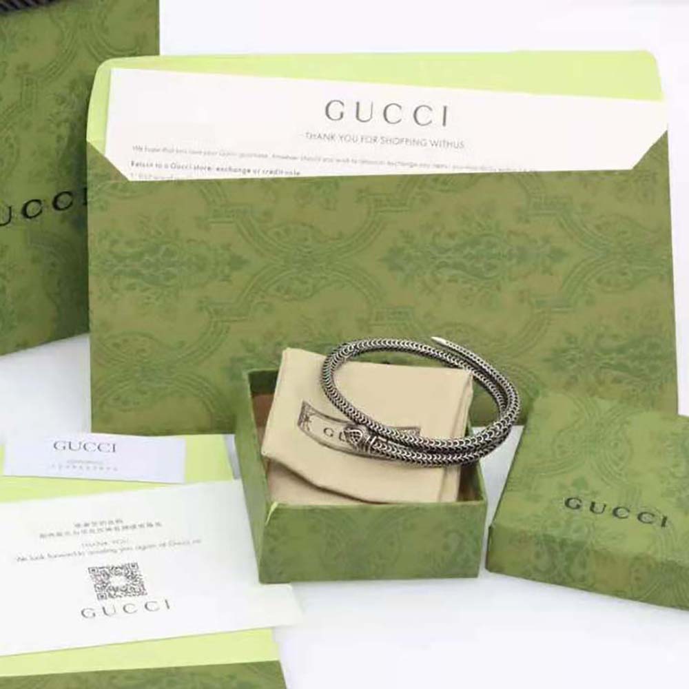 Gucci Women Garden Silver Snake Bracelet in 925 Sterling Silver (4)