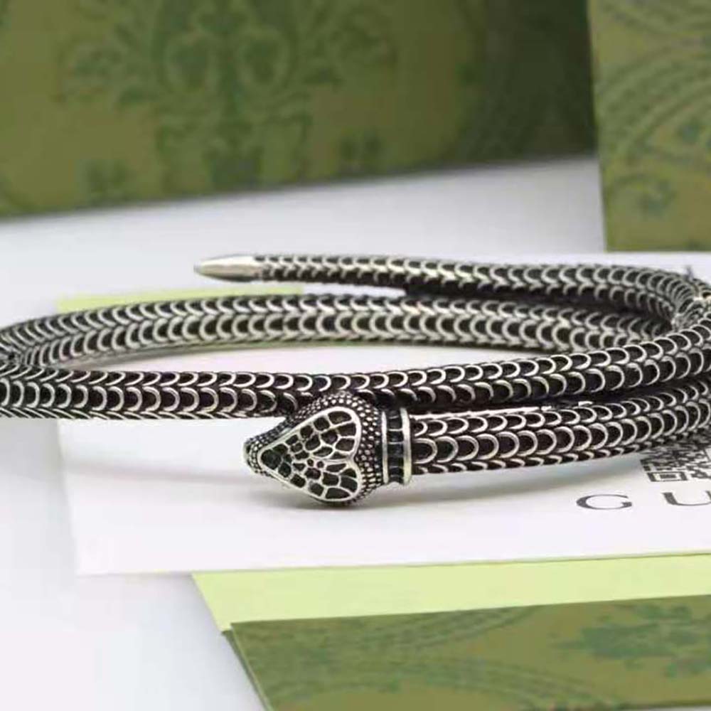 Gucci Women Garden Silver Snake Bracelet in 925 Sterling Silver (7)