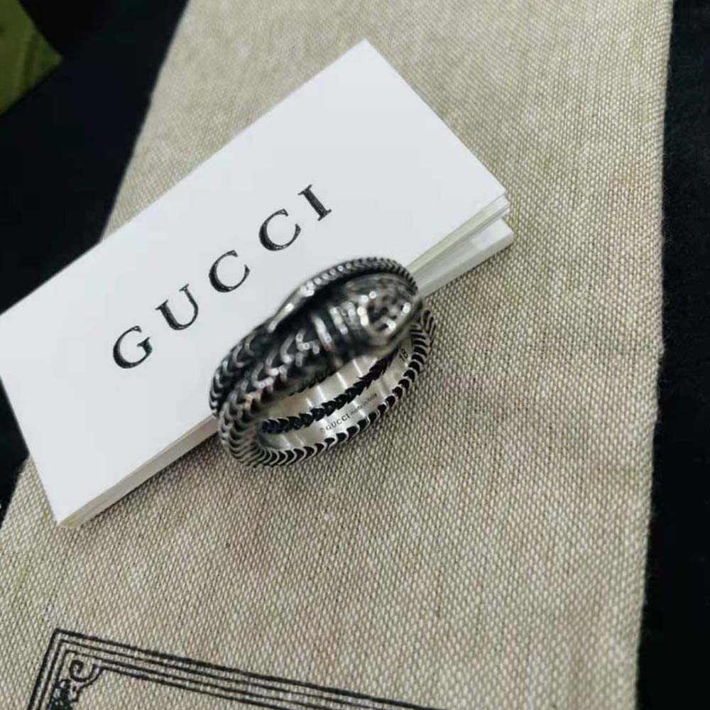 Gucci Women Garden Silver Snake Ring in Silver (5)