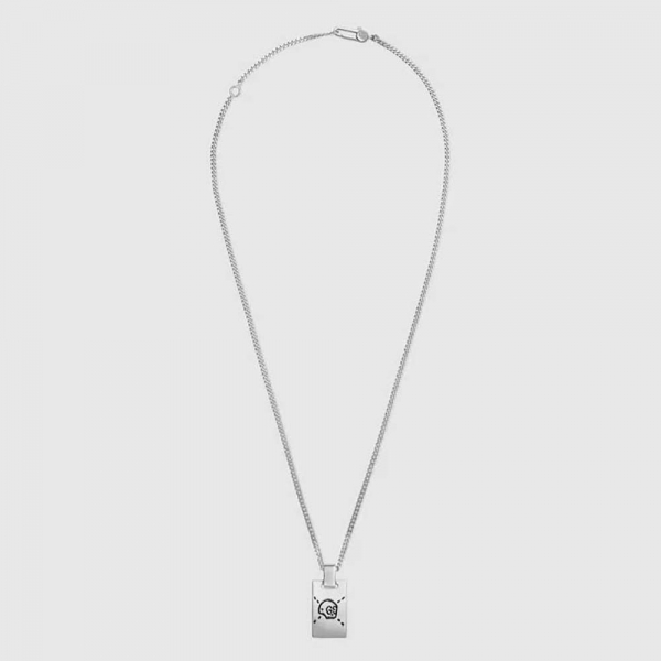 Gucci Women Guccighost Pendant Necklace in Silver (1)