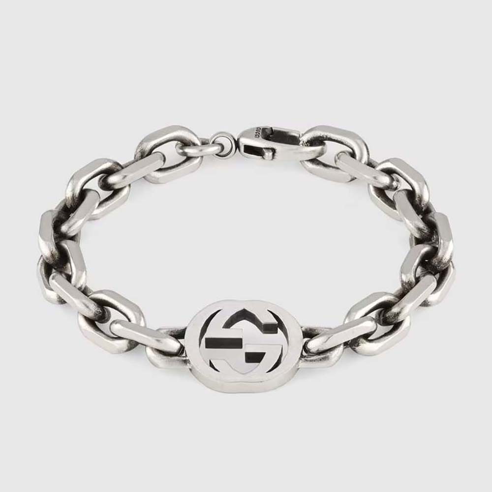 Gucci Women Interlocking G Bracelet in 925 Sterling Silver (1)